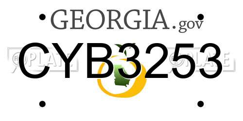 CYB3253 Georgia License Plate