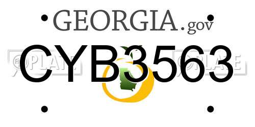 CYB3563 Georgia License Plate
