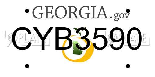 CYB3590 Georgia License Plate