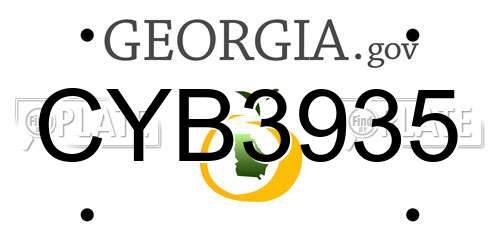 CYB3935 Georgia License Plate