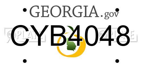 CYB4048 Georgia License Plate
