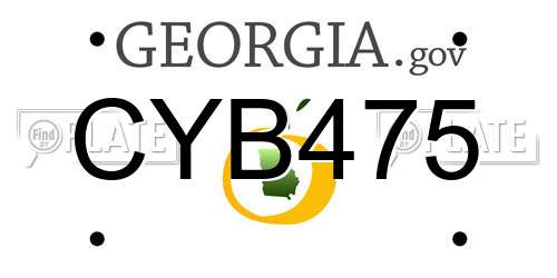 CYB475 Georgia License Plate