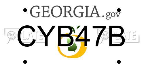 CYB47B Georgia License Plate