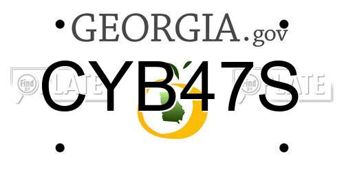 CYB47S Georgia License Plate