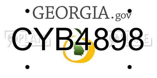 CYB4898 Georgia License Plate
