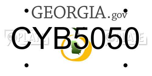 CYB5050 Georgia License Plate
