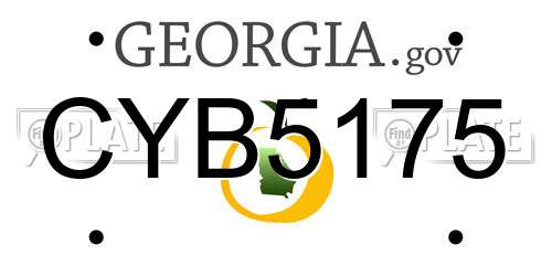 CYB5175 Georgia License Plate