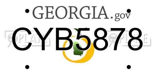 CYB5878 Georgia License Plate