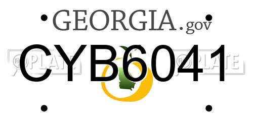 CYB6041 Georgia License Plate