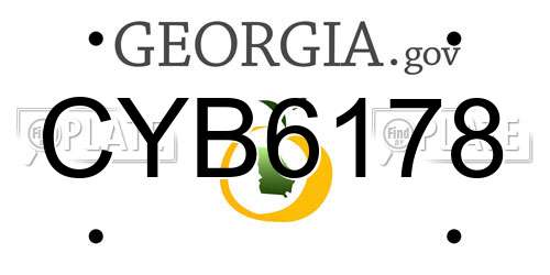 CYB6178 Georgia License Plate