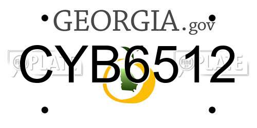 CYB6512 Georgia License Plate