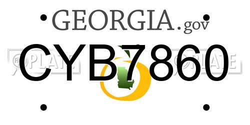 CYB7860 Georgia License Plate