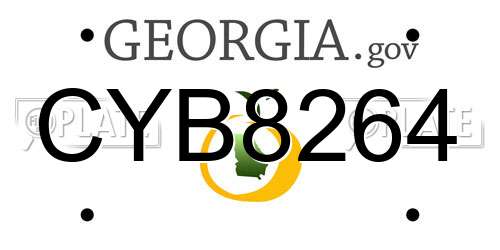 CYB8264 Georgia License Plate
