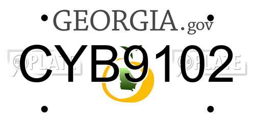 CYB9102 Georgia License Plate