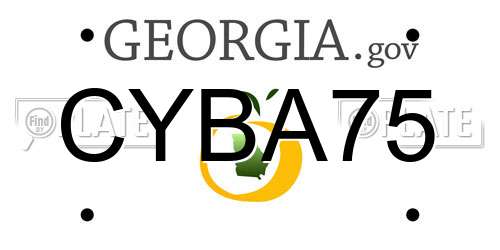 CYBA75 Georgia License Plate