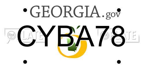 CYBA78 Georgia License Plate