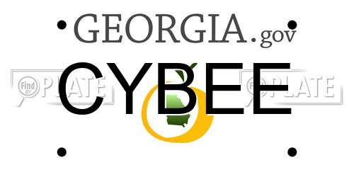CYBEE Georgia License Plate