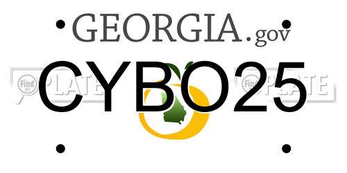 CYBO25 Georgia License Plate