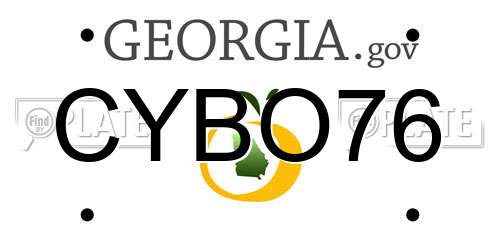CYBO76 Georgia License Plate