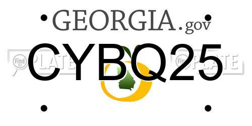 CYBQ25 Georgia License Plate