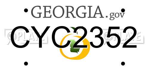 CYC2352 Georgia License Plate