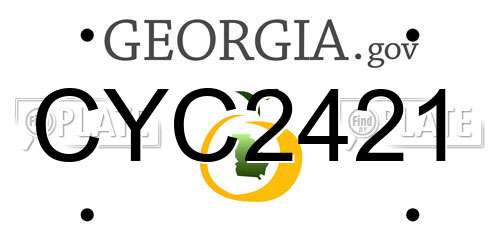 CYC2421 Georgia License Plate