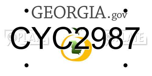 CYC2987 Georgia License Plate