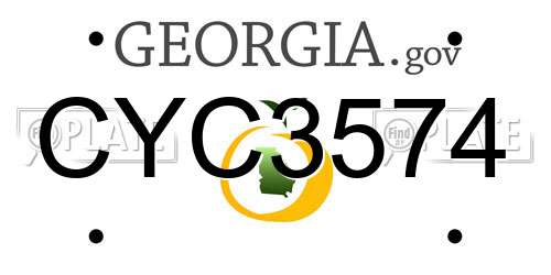 CYC3574 Georgia License Plate