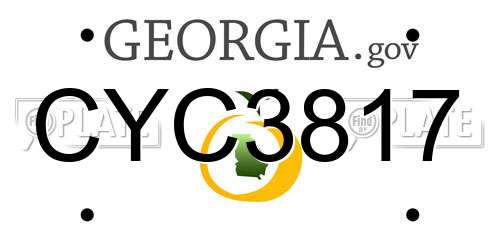 CYC3817 Georgia License Plate