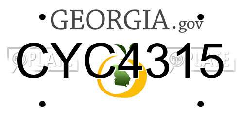 CYC4315 Georgia License Plate