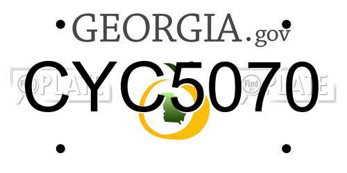 CYC5070 Georgia License Plate