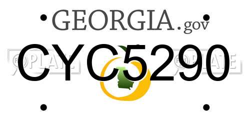 CYC5290 Georgia License Plate