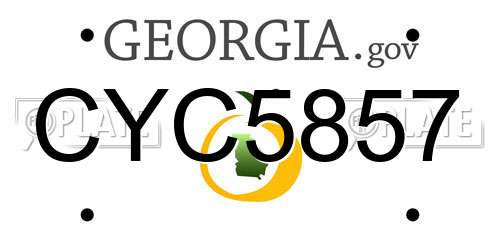 CYC5857 Georgia License Plate