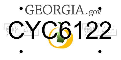 CYC6122 Georgia License Plate