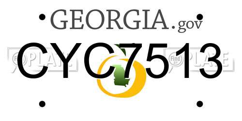 CYC7513 Georgia License Plate