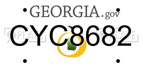 CYC8682 Georgia License Plate