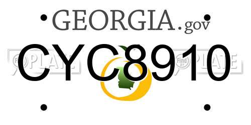 CYC8910 Georgia License Plate