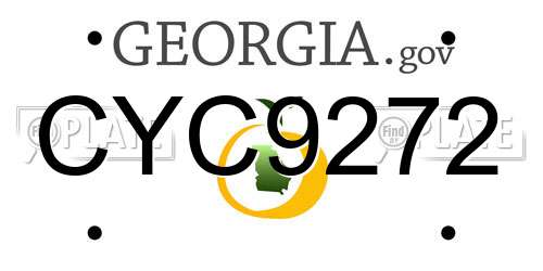 CYC9272 Georgia License Plate