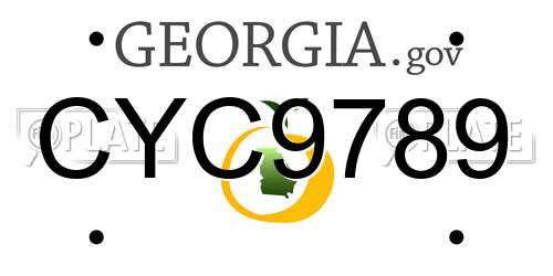 CYC9789 Georgia License Plate