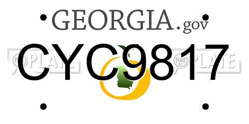 CYC9817 Georgia License Plate