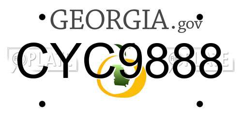 CYC9888 Georgia License Plate