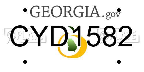 CYD1582 Georgia License Plate