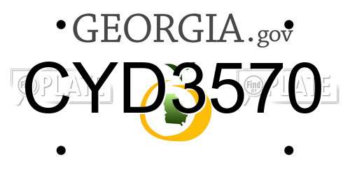 CYD3570 Georgia License Plate