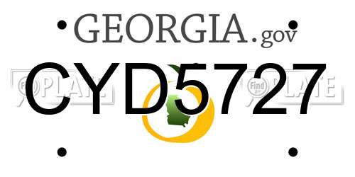 CYD5727 Georgia License Plate