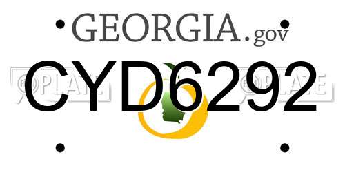 CYD6292 Georgia License Plate