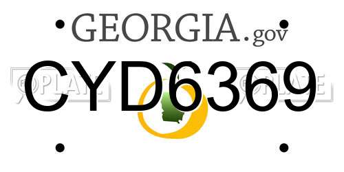 CYD6369 Georgia License Plate