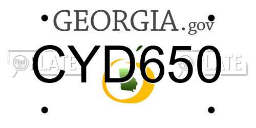 CYD650 Georgia License Plate