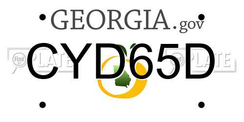 CYD65D Georgia License Plate