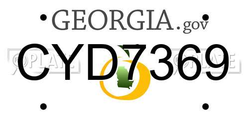 CYD7369 Georgia License Plate