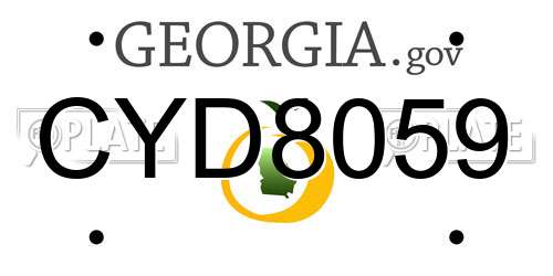 CYD8059 Georgia License Plate